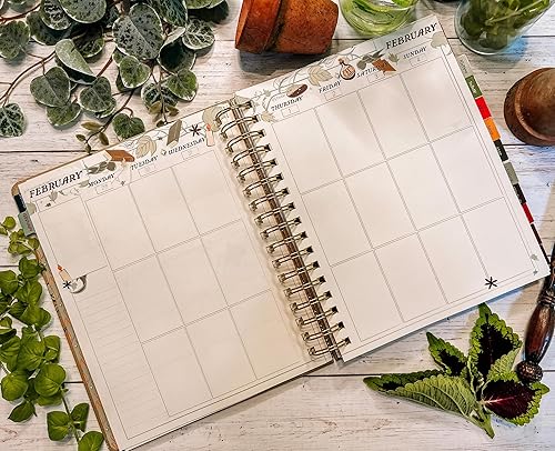 Miniatura 7 de Conquest Journals Harry Potter Herbology - Agenda semanal fechada 2024, formato vertical, cubierta de tablero de libro envuelta, encuadernado en