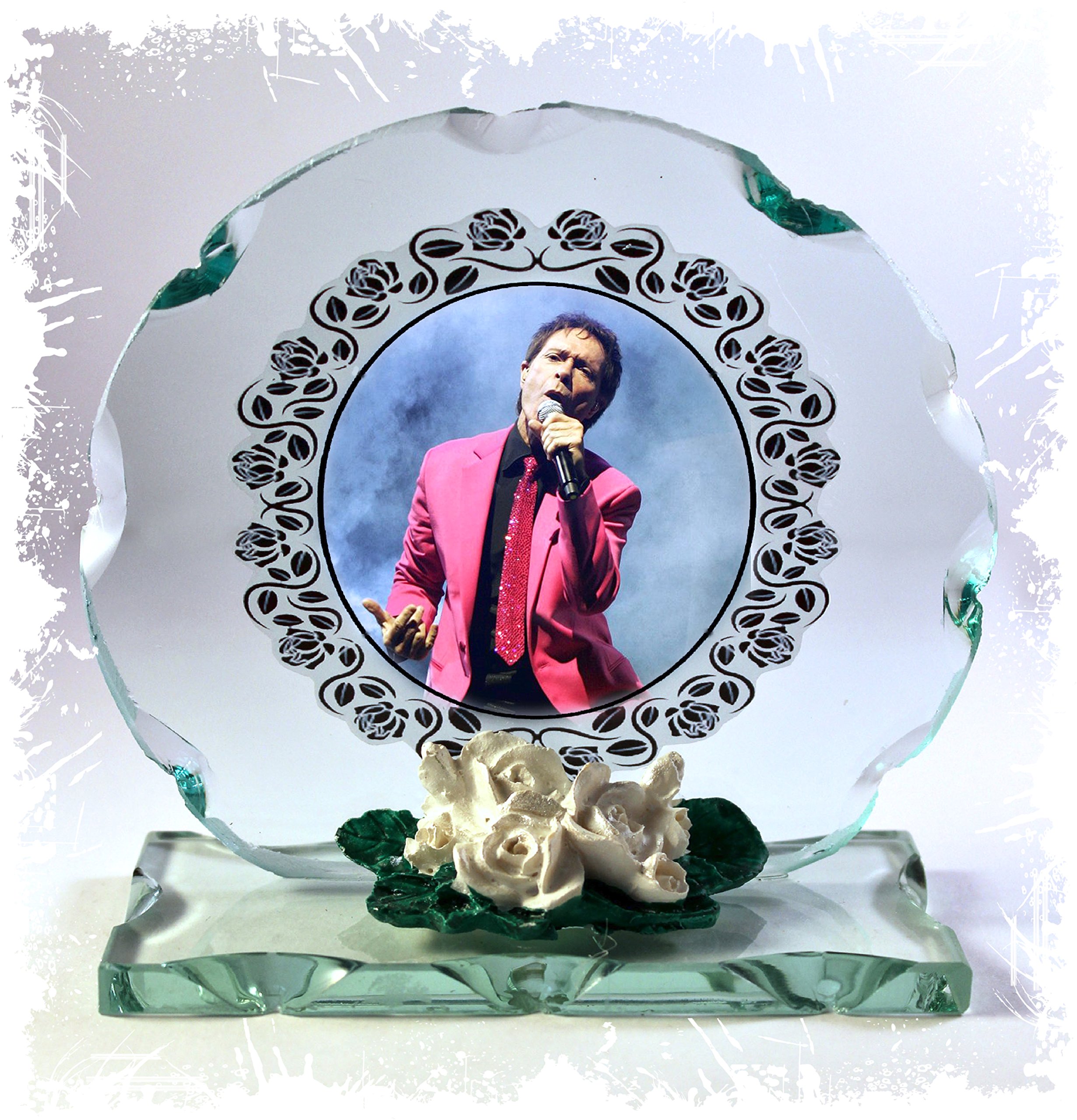 Cellini Plaques White Cliff Richard, The Young Ones, Cut Glass Round Plaque, Limited Edition #1