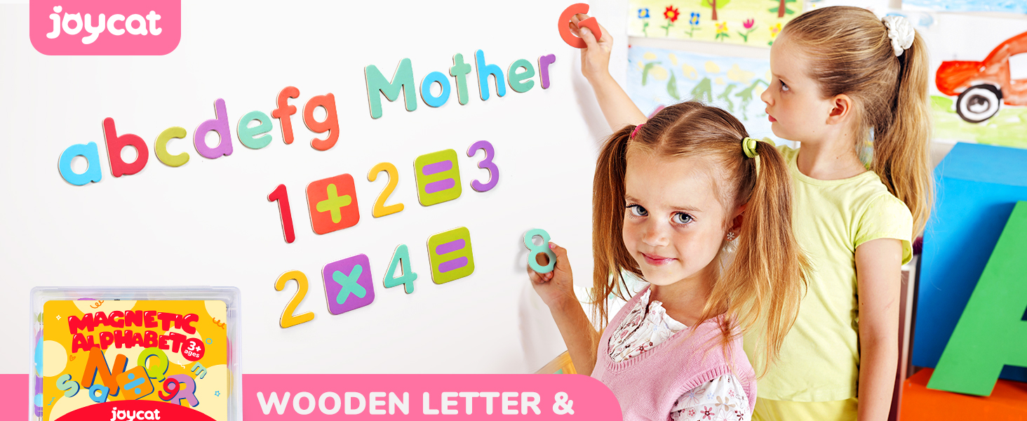 Amazon.com: JoyCat Wooden Magnetic Letters and Numbers, Large Size