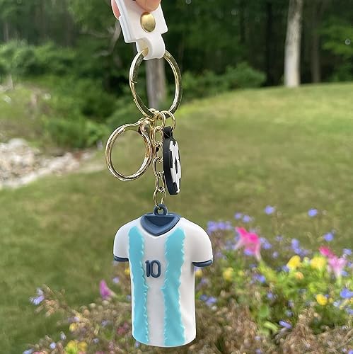 Miniatura 2 de Mikella - Llavero de jersey de la Copa Mundial de Fútbol, Moda Creativa, Llavero con colgante de jersey deportivo