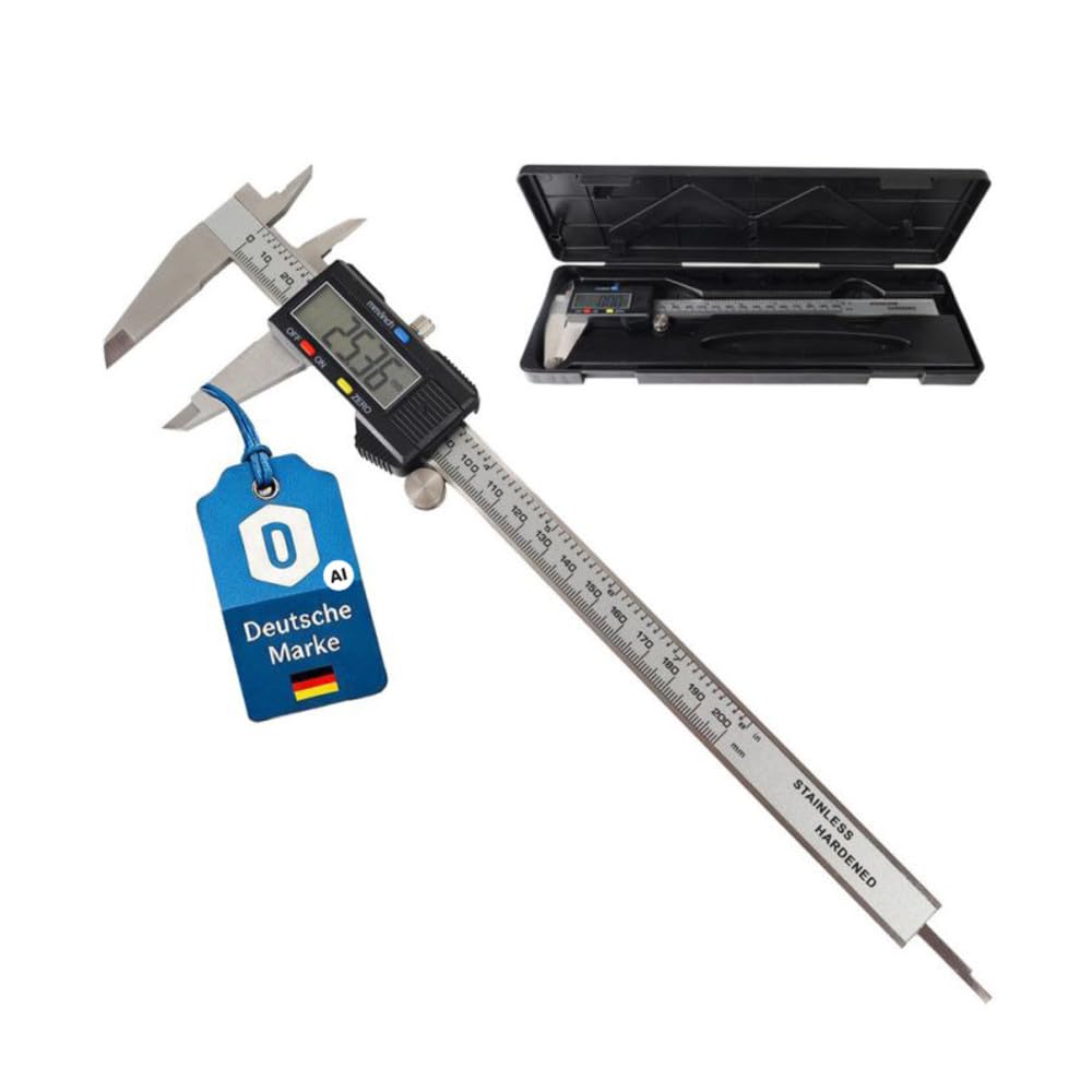 Calibrador digital, pantalla LCD, CE, rango de medición 200 mm, 8 pulgadas