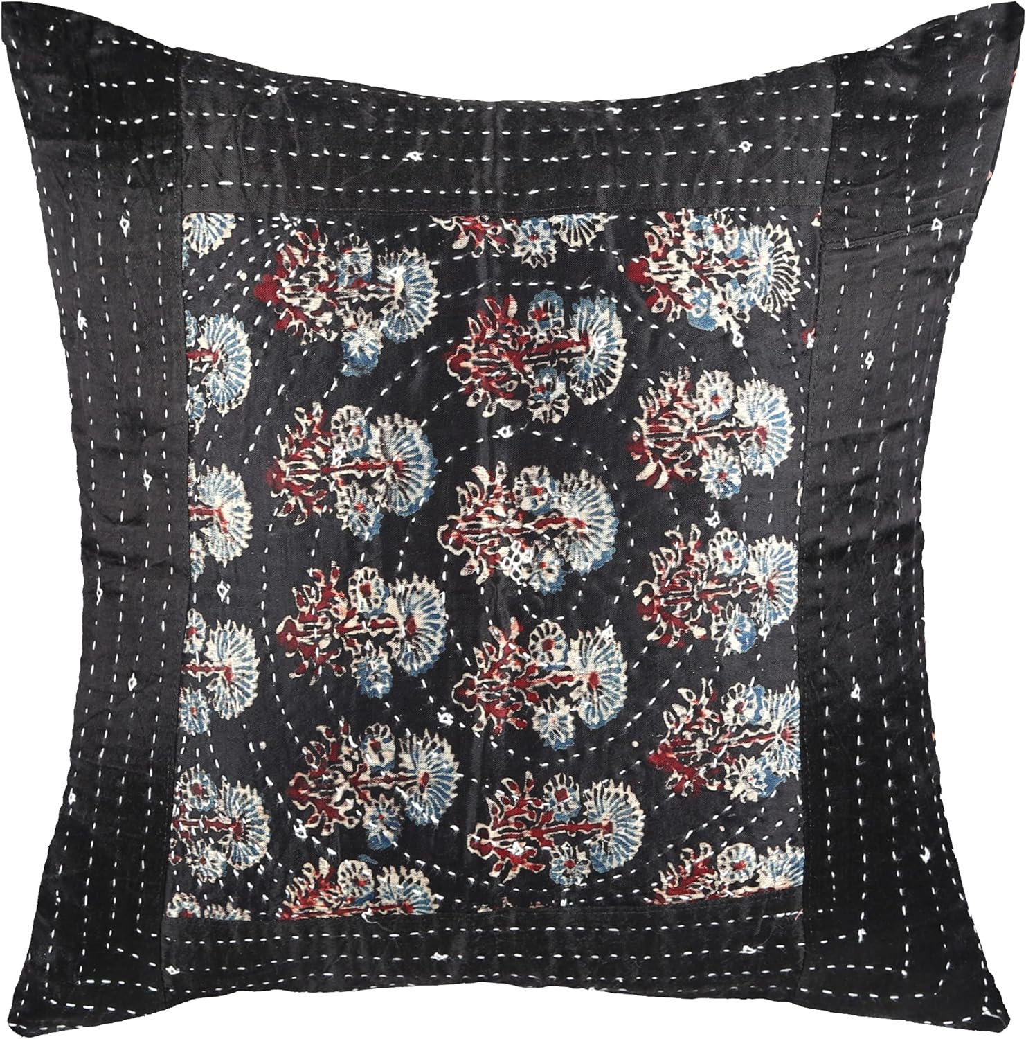 Boho Throw Pillow Covers, Set of 4 (16x16 Inches) - Decorative Pillows and Cushion Cover for Sofa, Bed, Couch & Living Room | Handmade Bohemian Indian & Moroccan Inspired Designer Ethnic Patchwork