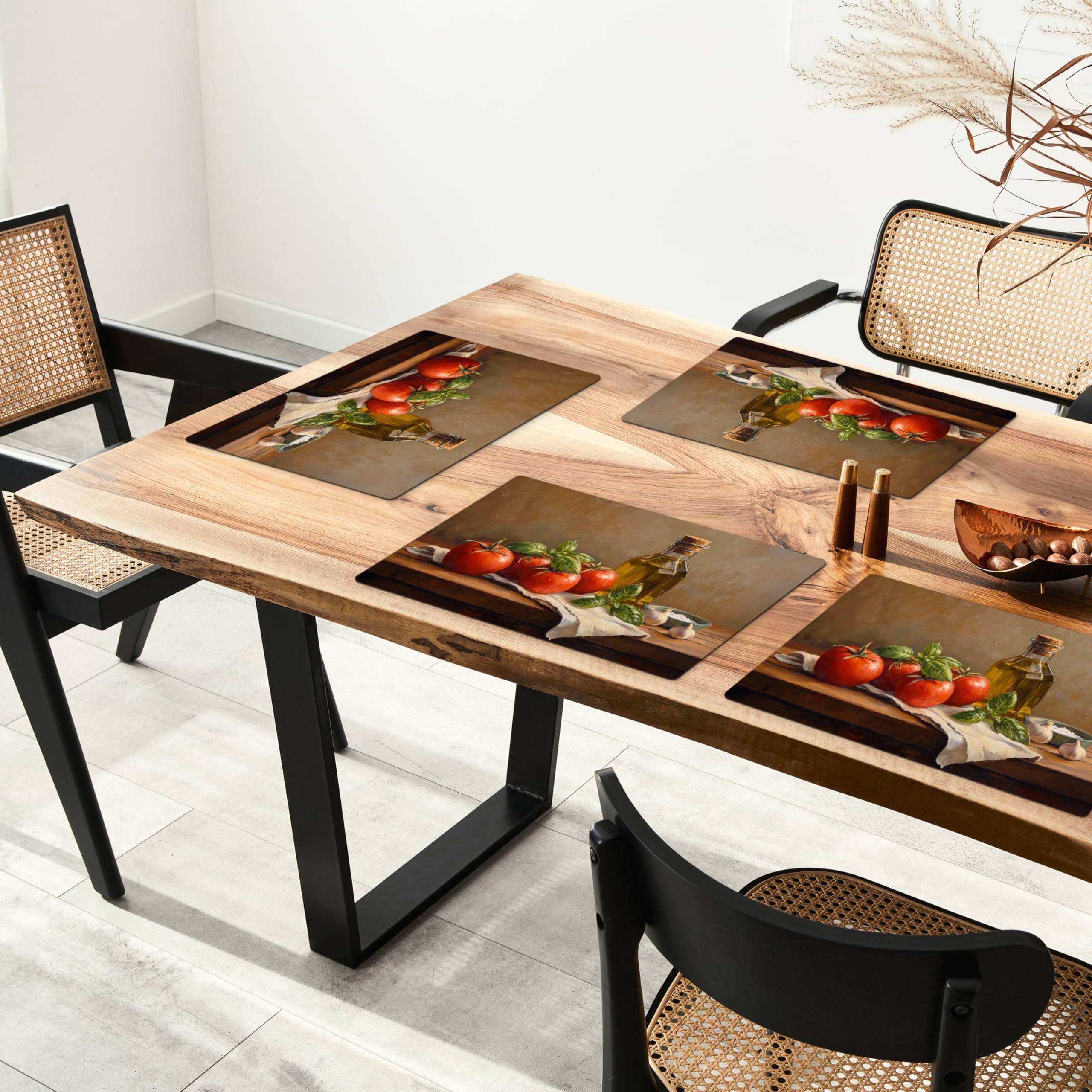 Wicotex Placemats Uni - taupe - rond 38 cm - Teflon coating