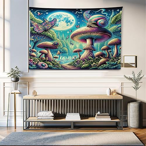 Miniatura 152 de Ambesonne Tapiz de fiesta de los años 70, caja retro en arte pop, música de baile, composición colorida impresa, para colgar en la pared para