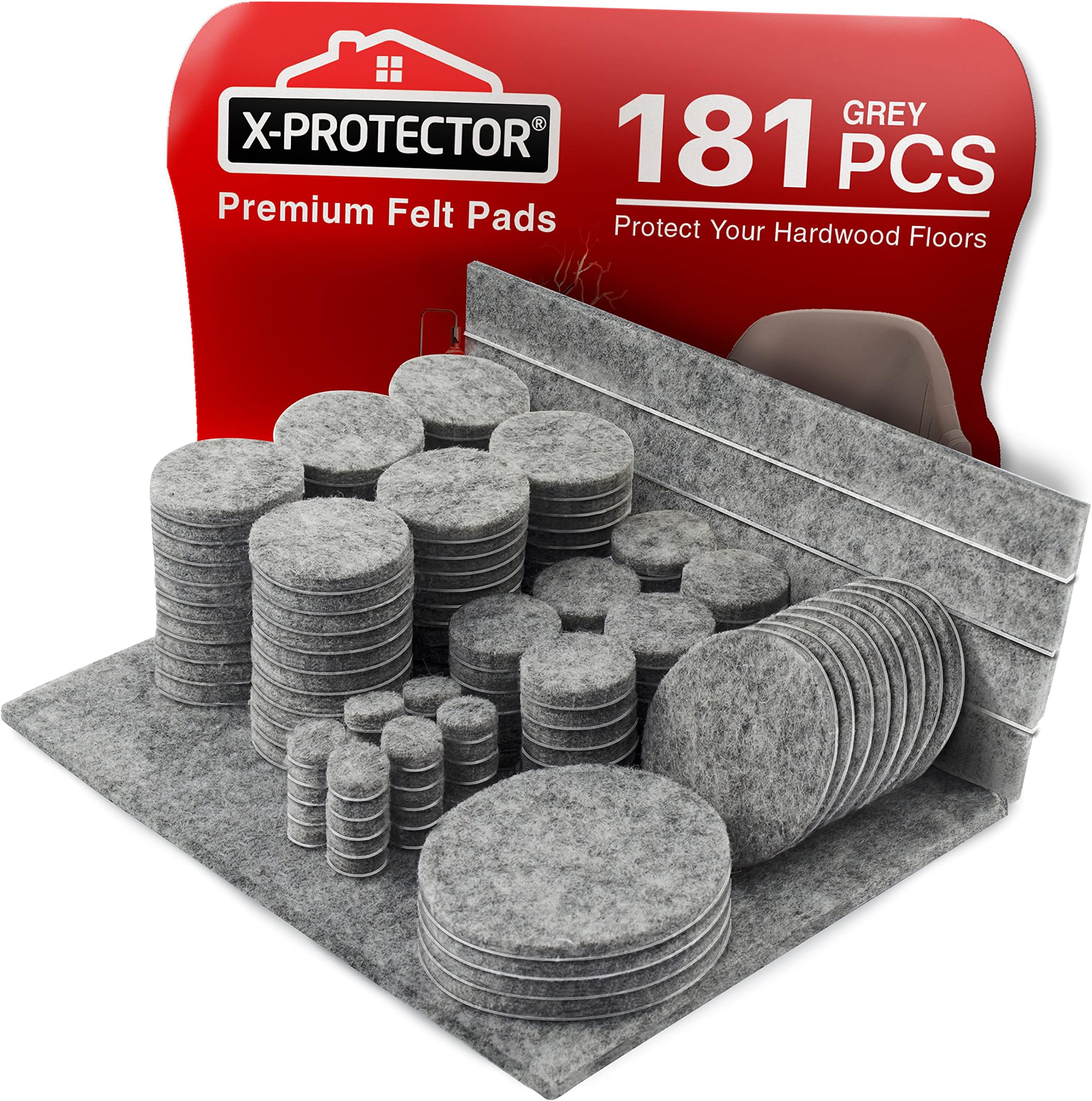 Felt Furniture Pads XPROTECTOR 235 PCS Premium Furniture Pads Felt