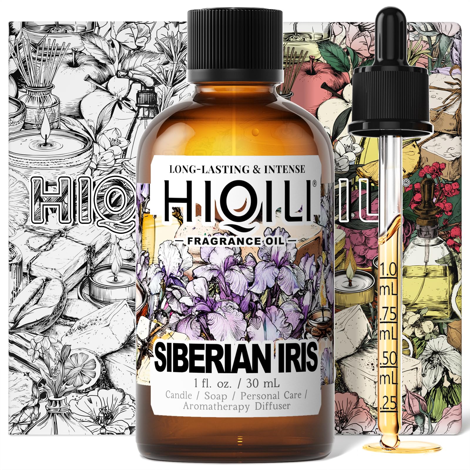 HIQILI Siberian Iris Fragrance Oil for Perfume Making, DIY Candles &amp; Soaps