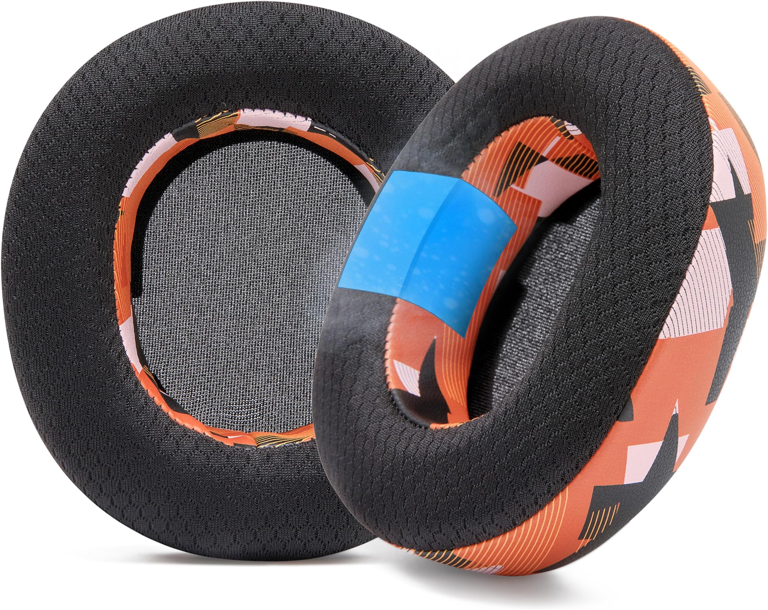 Freeze Nova Pro Wireless - Cooling Gel Earpads for Arctis Nova Pro Wireless & Nova Elite (Doesn’t Fit Other Models), by Wicked Cushions, Extra Thick & Comfortable | Orange Prism