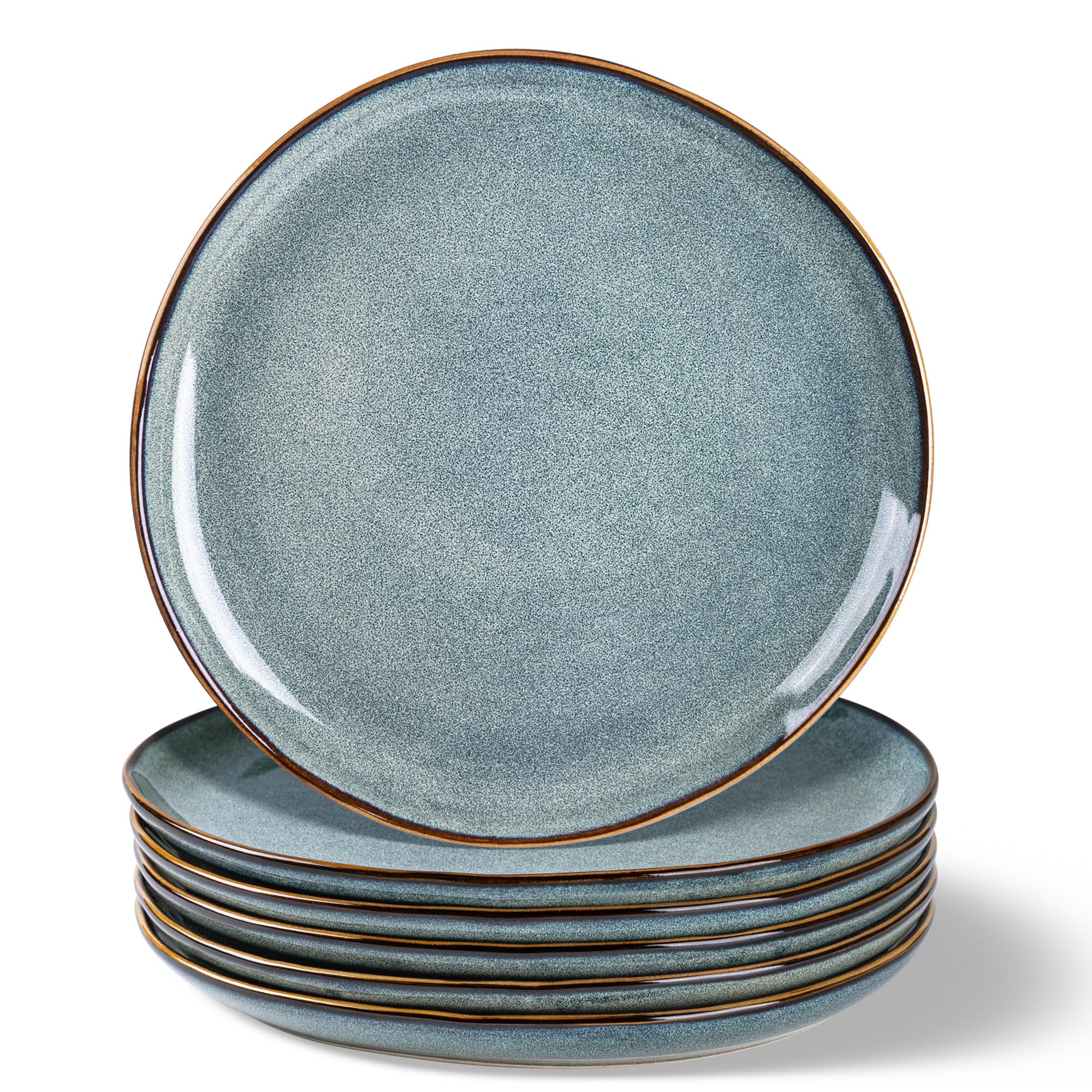 AmorArc Dinner Plates Set - 6 Stoneware Plates -15