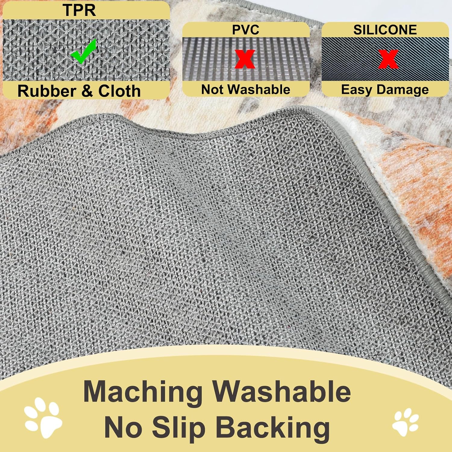 COMSLE Door Mat Soft Absorbent Indoor Front Entryway Rug Machine Washable Entrance Mats for Muddy Paws Non Slip Throw Rugs 24" x 36" Doormat for Inside Foyer Bedroom - Yellow