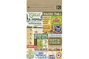 K&Company Boy Scout Camping Embossed Stickers: Unleash the Adventure for Your Young Explorer