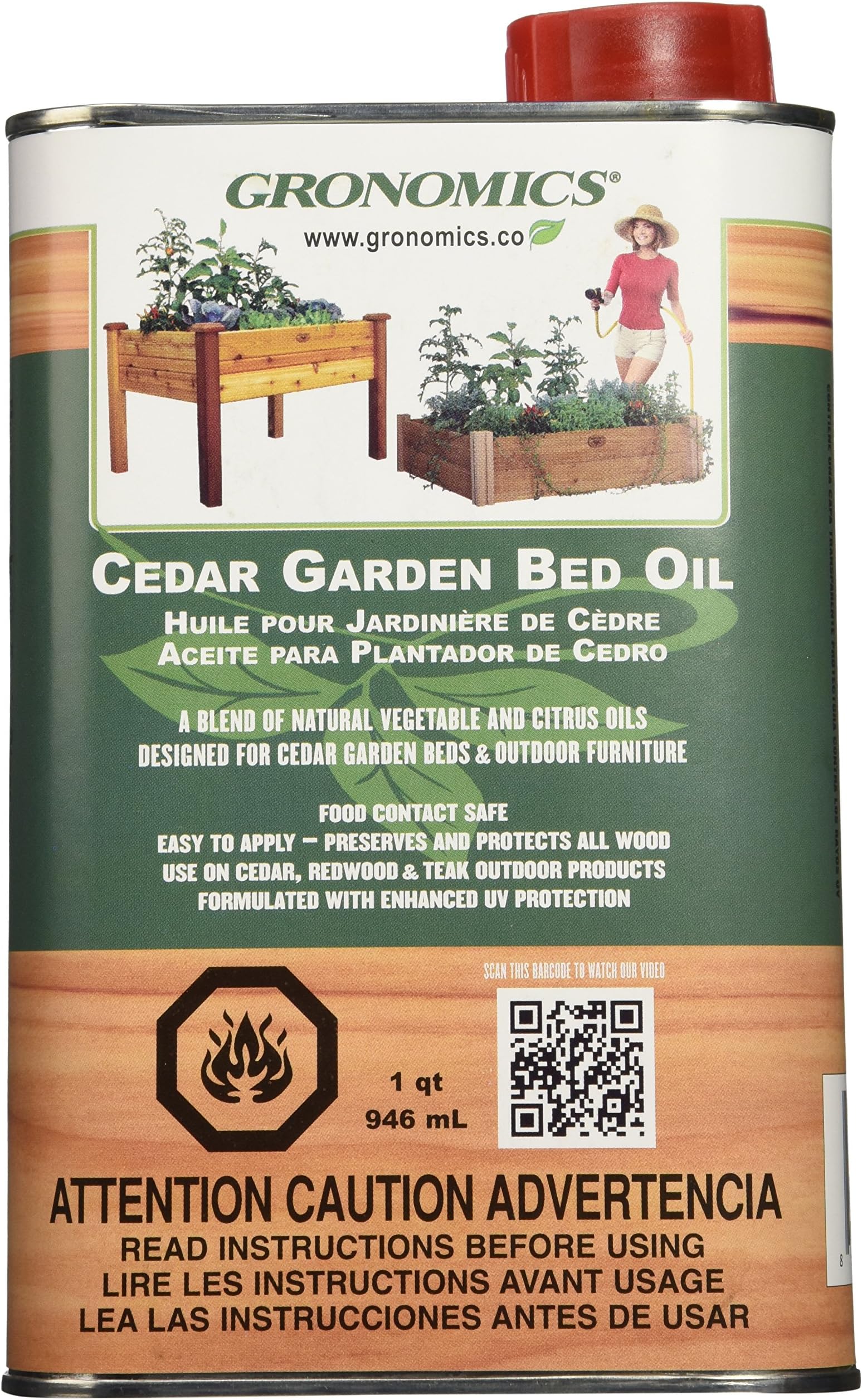 Gronomics Cedar Garden Bed Oil - 1 Quart