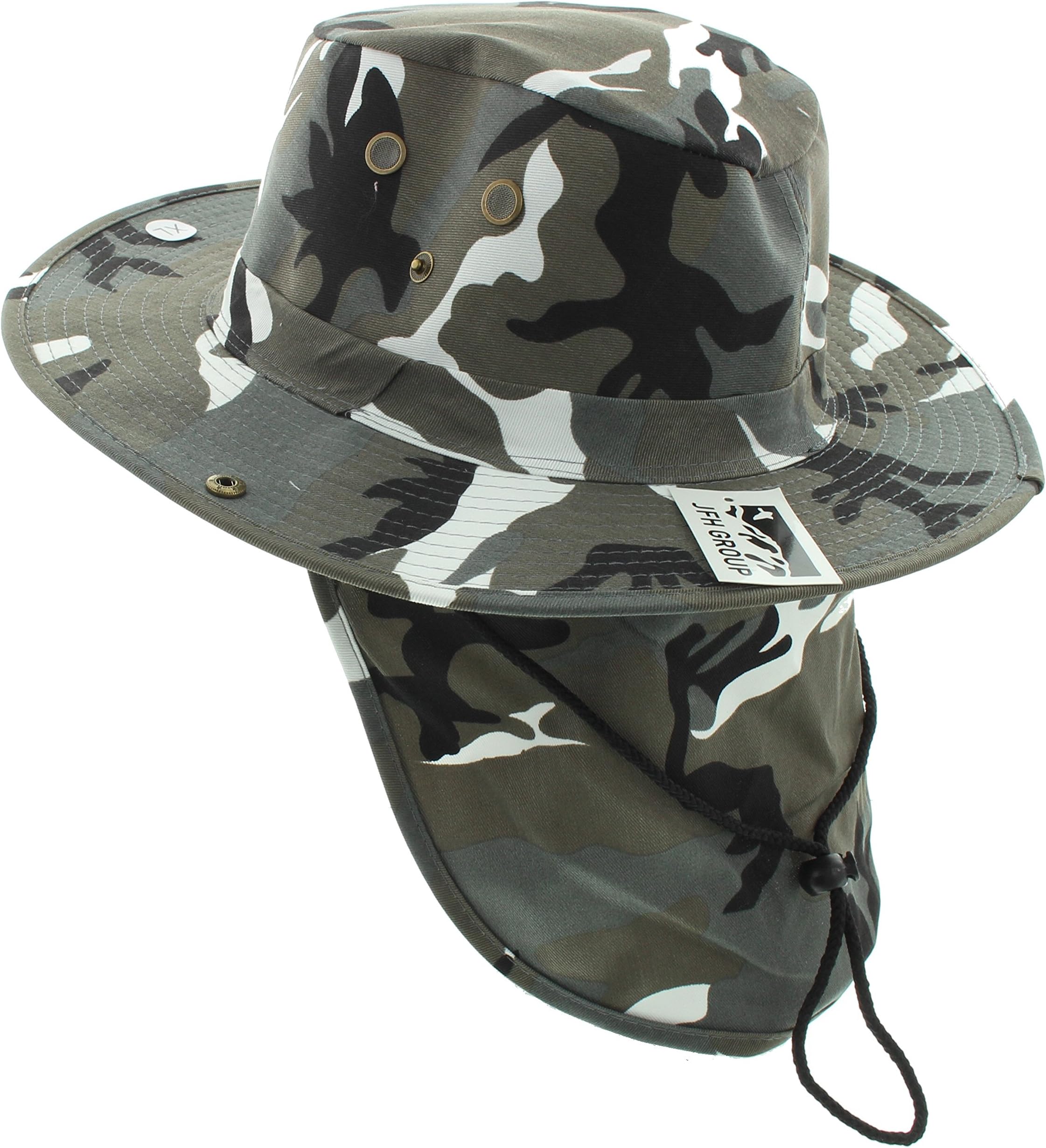 Wide Brim Outdoor Safari Summer Sun Hat with Neck Flap