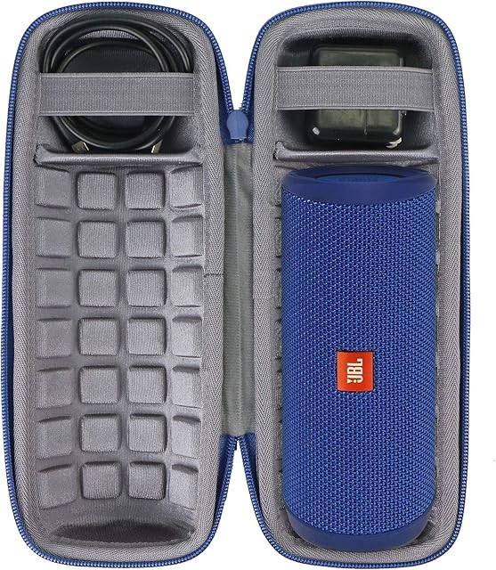 Hart Reise Schutz Hülle Etui Tasche für JBL FLIP 4/3 EIN voll ausgestatteter wasserdichter und mobiler Bluetooth-Lautsprecher von co2CREA (blau)