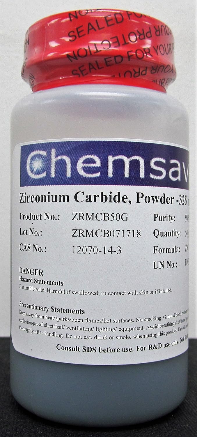 Zirconium Carbide, Powder -325 mesh, 99.5% (Metals Basis, ex Hf), 50g