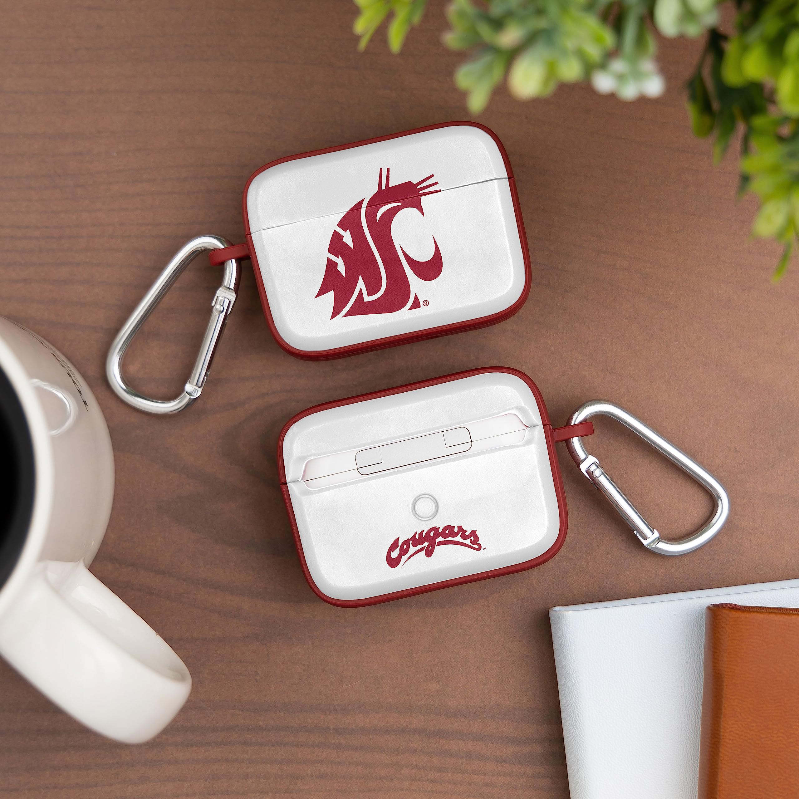 AFFINITY BANDS Washington State Cougars HDX Case Cover Compatible with Apple AirPods Pro 1 & 2 (Classic Crimson)
