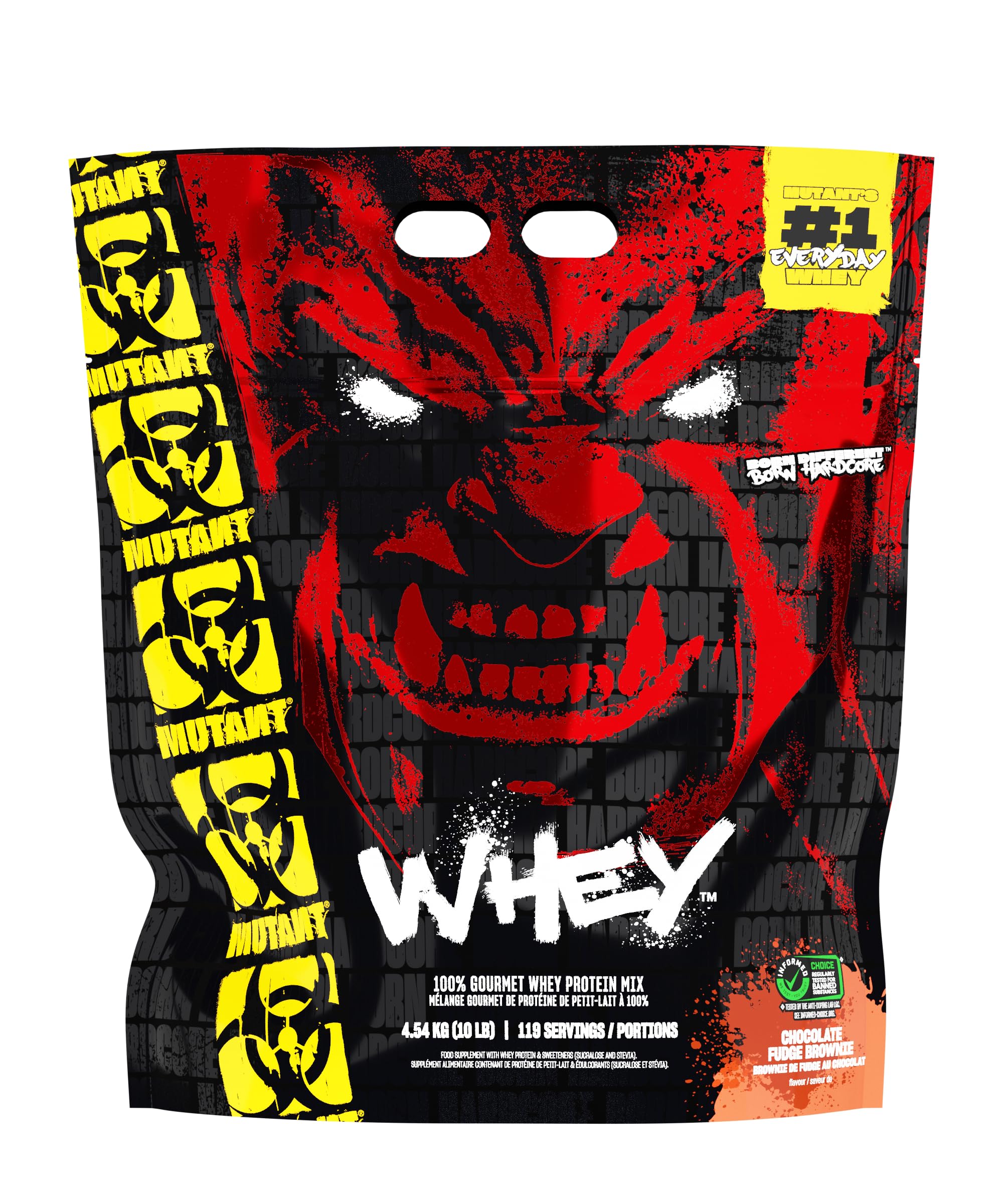 Mutant WHEY, 100% Whey Protein Powder, 4540 g, Chocolate Fudge Brownie