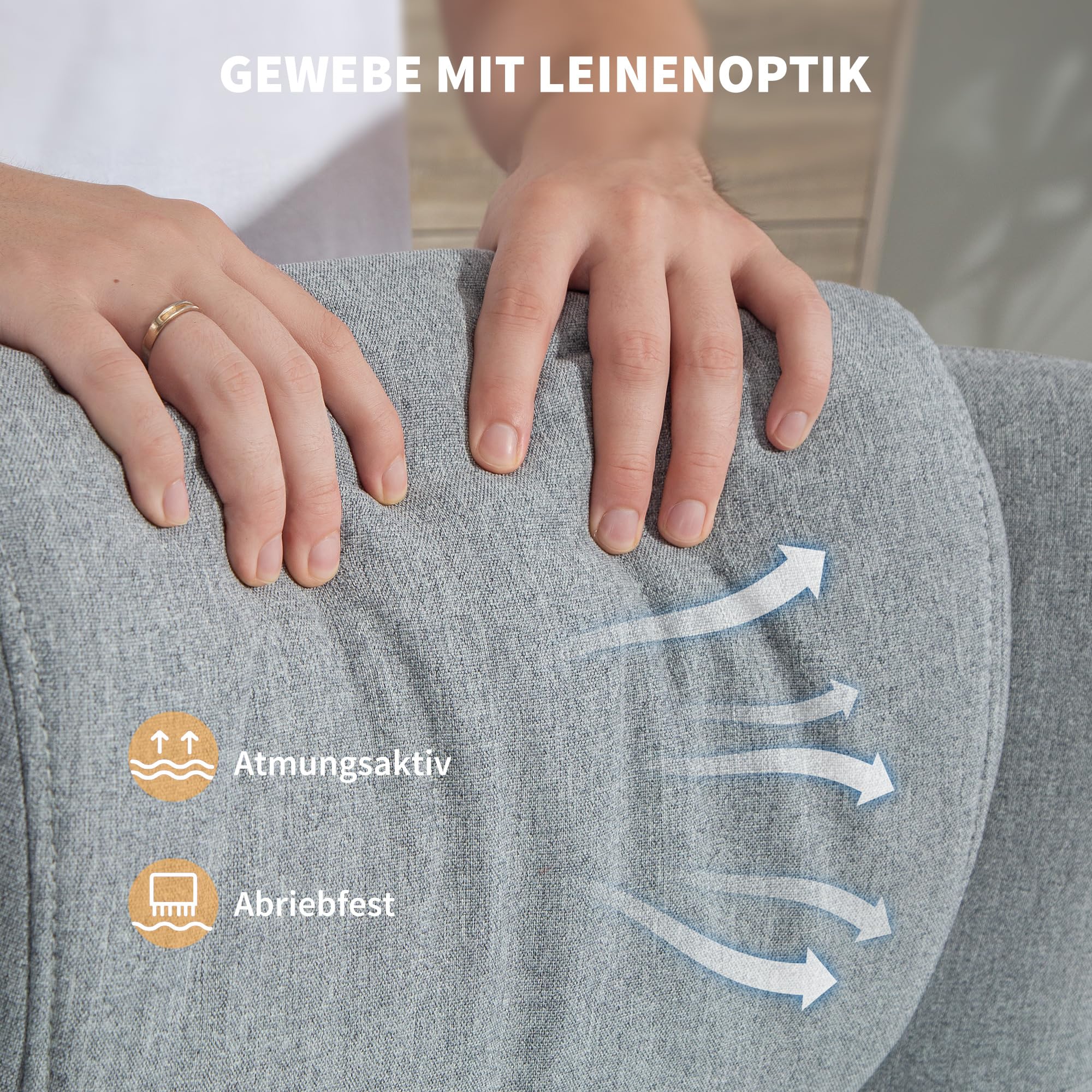 HOMCOM Relaxsessel mit Hocker, 360°drehbarer Fernsehsessel mit hoher Rückenlehne, TV-Sessel mit Samtoptik, Kopfstütze, Metallsockel, Polstersessel für Wohnzimmer, Grau