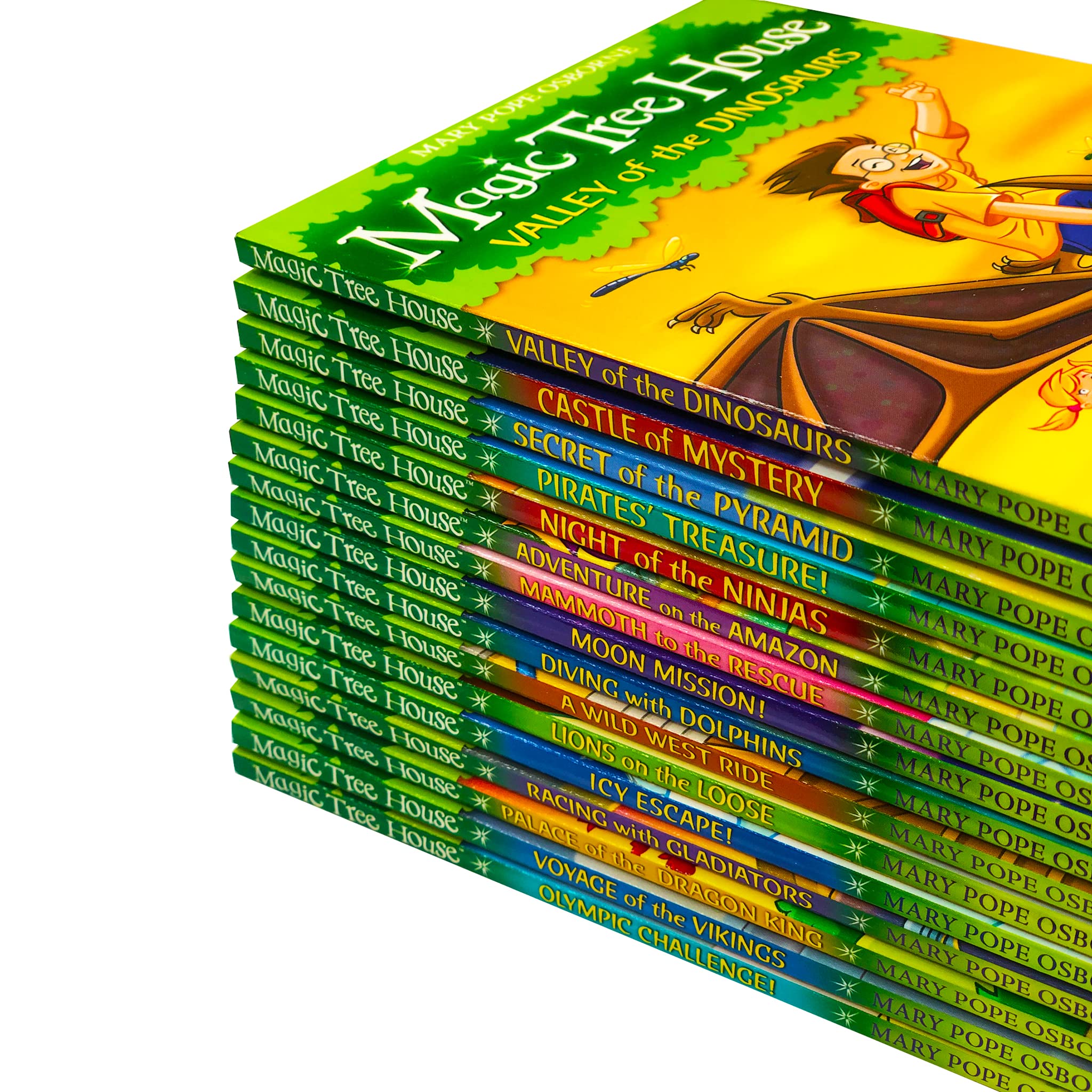 Mary Pope Osborne Magic Tree House Collection zestaw 16 książek (Moon Mission!, Icy Escape!, Olympic Challenge!, Castle of Mystery, Night of the Ninja, Racing with Gladiators, A Wild West Ride i wiele