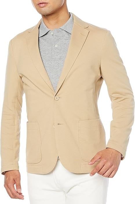 Amazon ラコステ Outer Wears ハイゲージ鹿の子ラペルジャケット メンズ コート ジャケット 通販