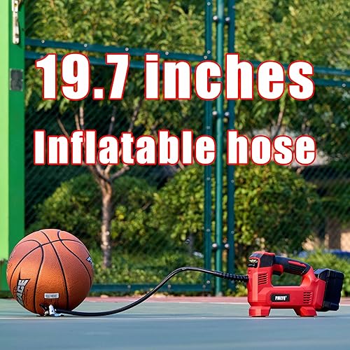 Miniatura 5 de Inflador de neumáticos inalámbrico para batería Milwaukee M18, bomba de aire de litio para automóvil, bomba de aire portátil LED de mano con medidor