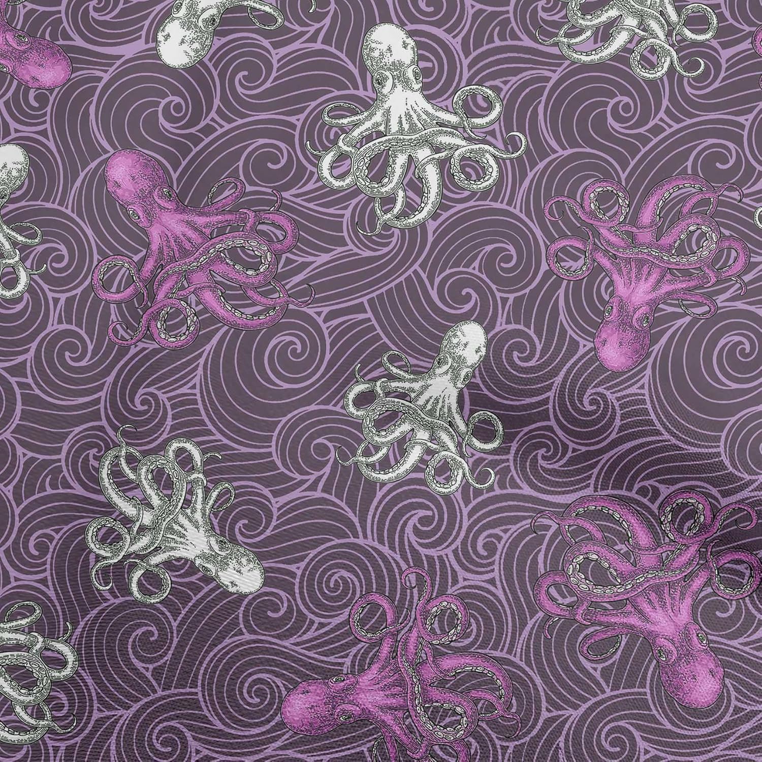 oneOone Cotton Jersey Dark Teal Blue Fabric Sea Quilting Supplies Print Sewing Fabric by The Yard 58 Inch Wide