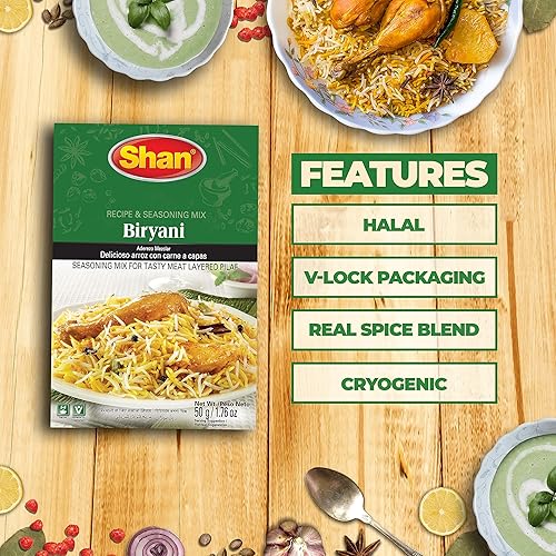 Vista 520 de Shan Mezcla de receta y condimento de pollo con mantequilla, 1.76 oz (50 g) – Polvo de especias para pollo jugoso en salsa rica de tomate