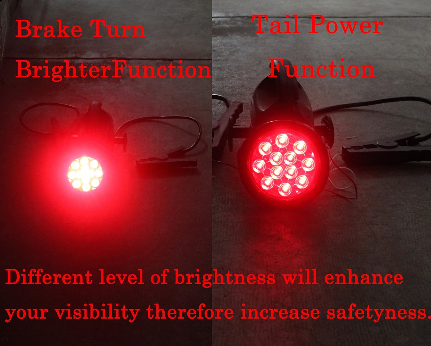 Blingbling 10 Truck Trailer RED Lens 4" Round LED Stop Turn Tail Light Includes Light Grommet Plug