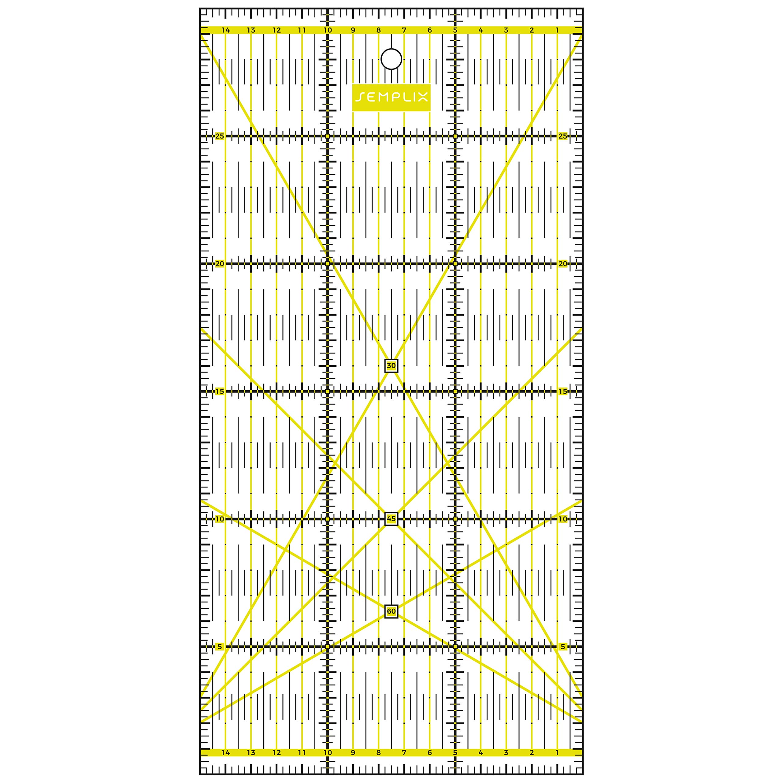 SEMPLIX Patchwork Lineal Set cm Bundle (10x45 cm, 15x60 cm, 15x30 cm, 15x15 cm, 30x30 cm) (gelb)