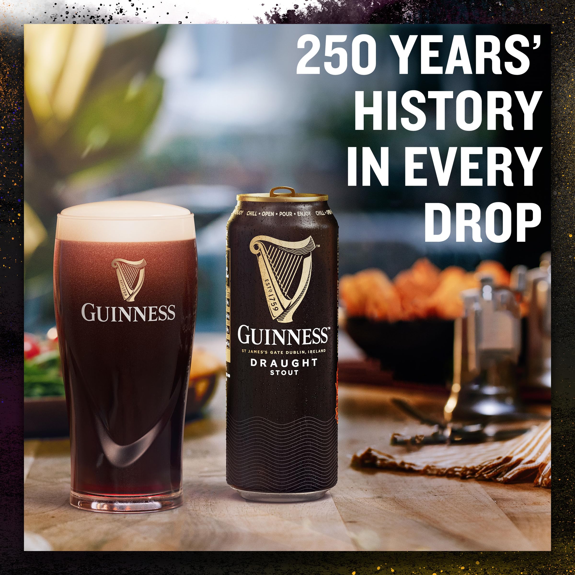 Guinness - Birra ad alta fermentazione Draught - Pack di 24 Lattine da 0,44 L