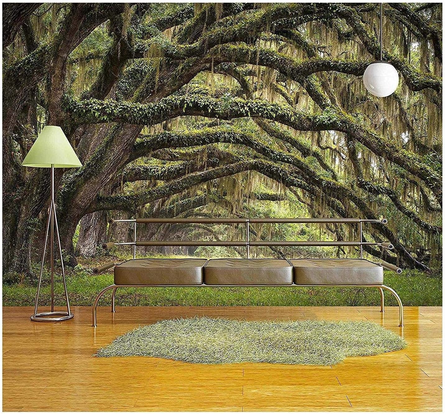 wall26Oaks Avenue Charleston Sc Plantation Live Oak Trees Forest Landscape in Ace Basin South Carolina Lowcountry - Removable Wall Mural | Self-Adhesive Large Wallpaper - 100x144 inches