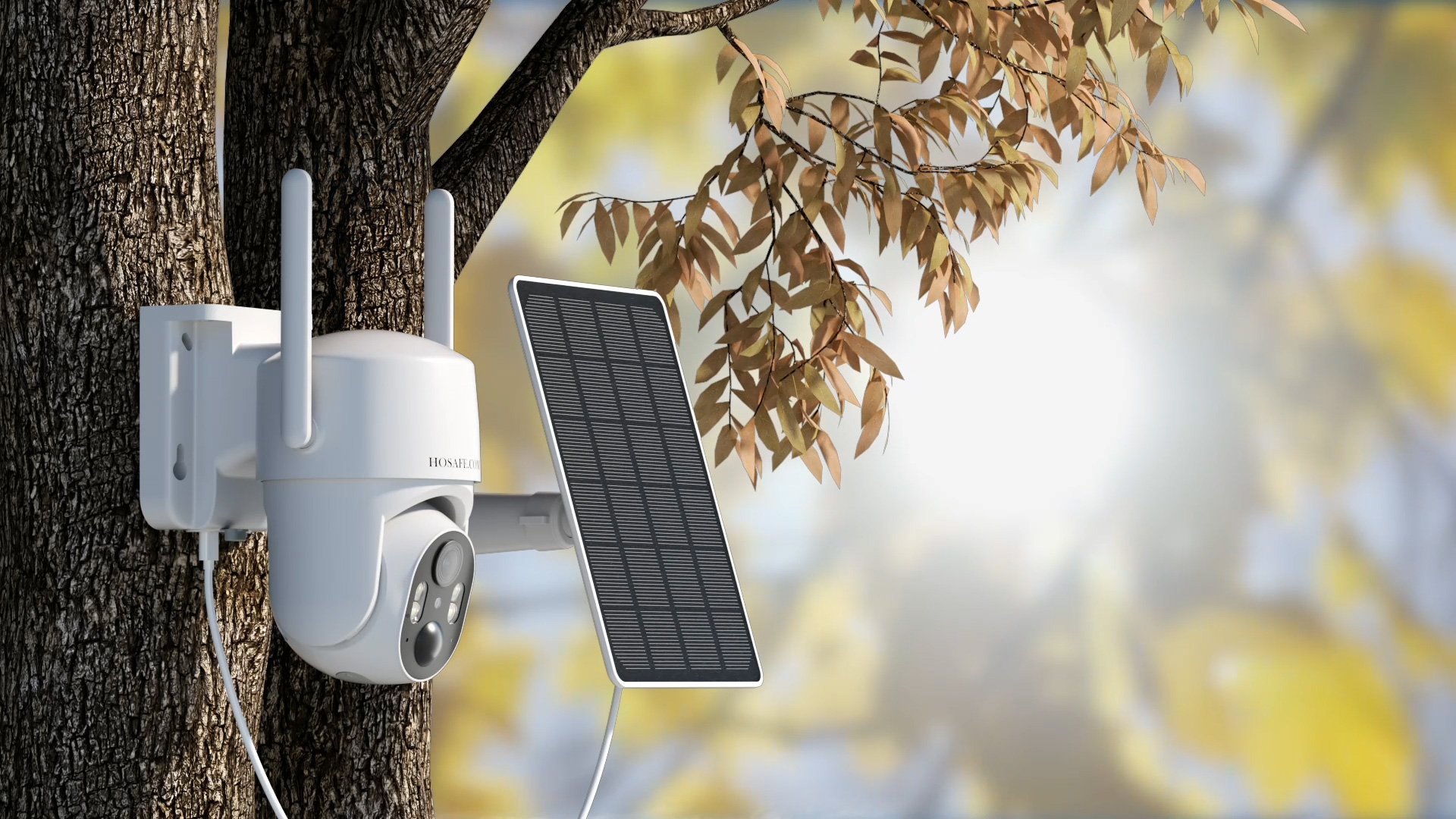 Telecamera 4G LTE Con Pannello Solare E SIM 2K 360° Wireless Per Esterno – Visione Notturna, Rilevamento Movimento, IP65, Cloud/SD, Videocamera Di Sorveglianza Senza WiFi