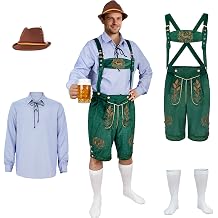 Mens Oktoberfest Outfits German Bavarian Lederhosen Costume