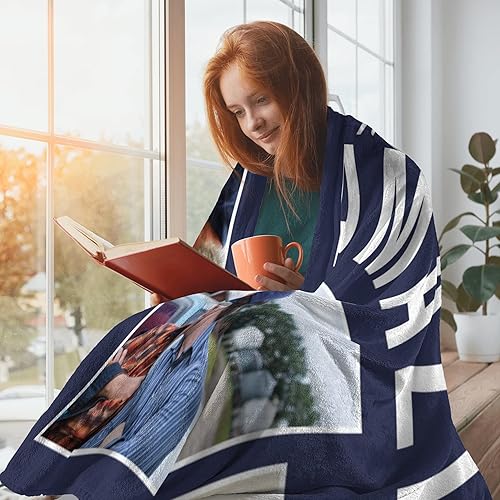 Miniatura 7 de Regalos para papá, manta personalizada para el día del padre, manta con imagen personalizada, regalos personalizados para papá para cumpleaños, día