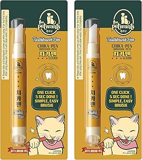 Cat Toothbrush & Toothpaste Kit – Flavor-Free Dental Gel for Cats – Finger Brush & Handle for Daily Oral Care – Plaque & Tartar Cleaning for Kittens and Adult Cats (2 Pack, 2 Count)