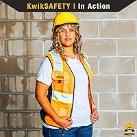 Vista 8 de KwikSafety - Charlotte, NC - Chaleco de seguridad FIRST LADY para mujeres, tiras reflectantes de alta visibilidad, cumple con ANSI y OSHA