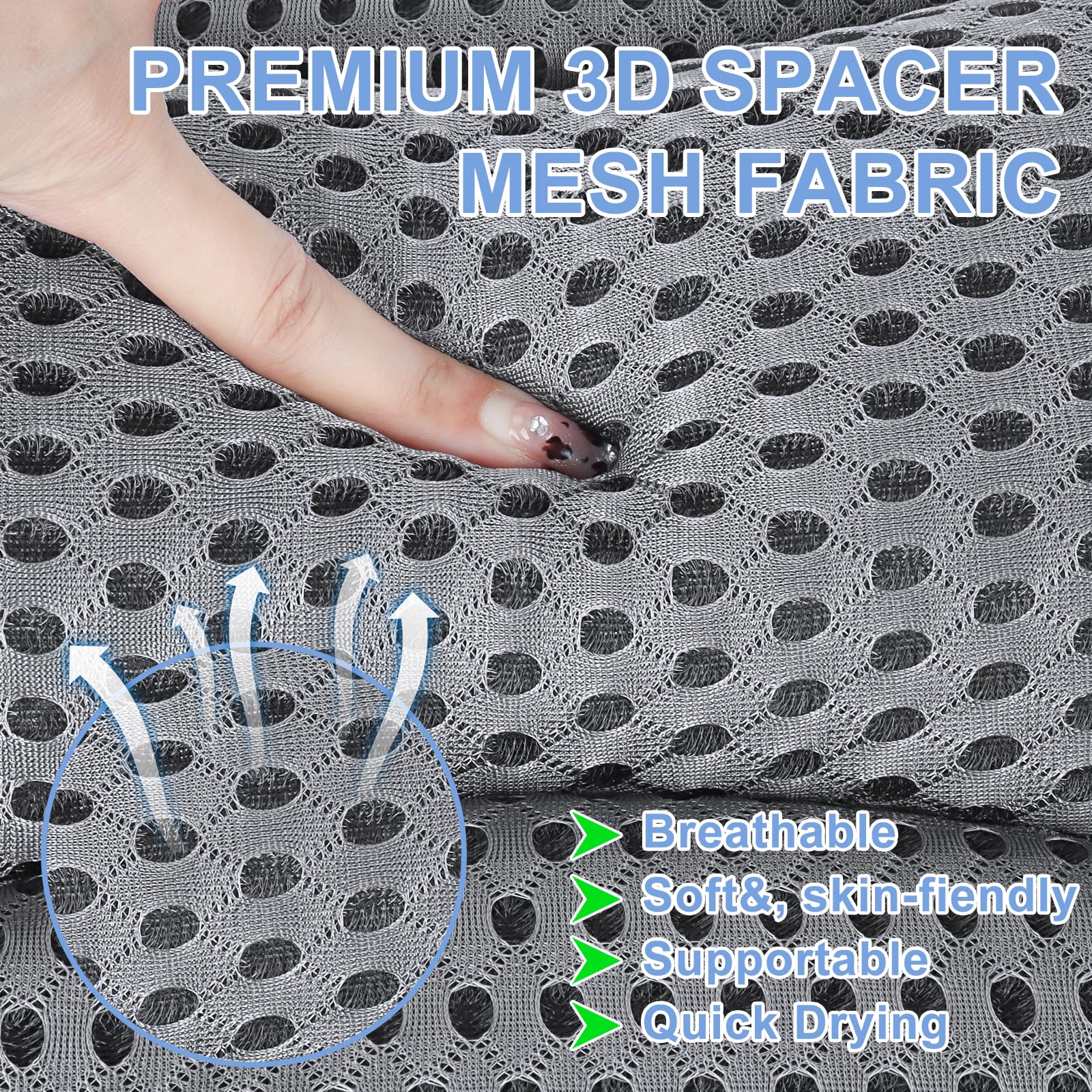 Almohada para bañera, cojín de baño para cuello y cuello, con tecnología de malla de aire 4D y ventosas, ideal para spa en casa, soporta cabeza, hombros y espalda en la bañera (gris)