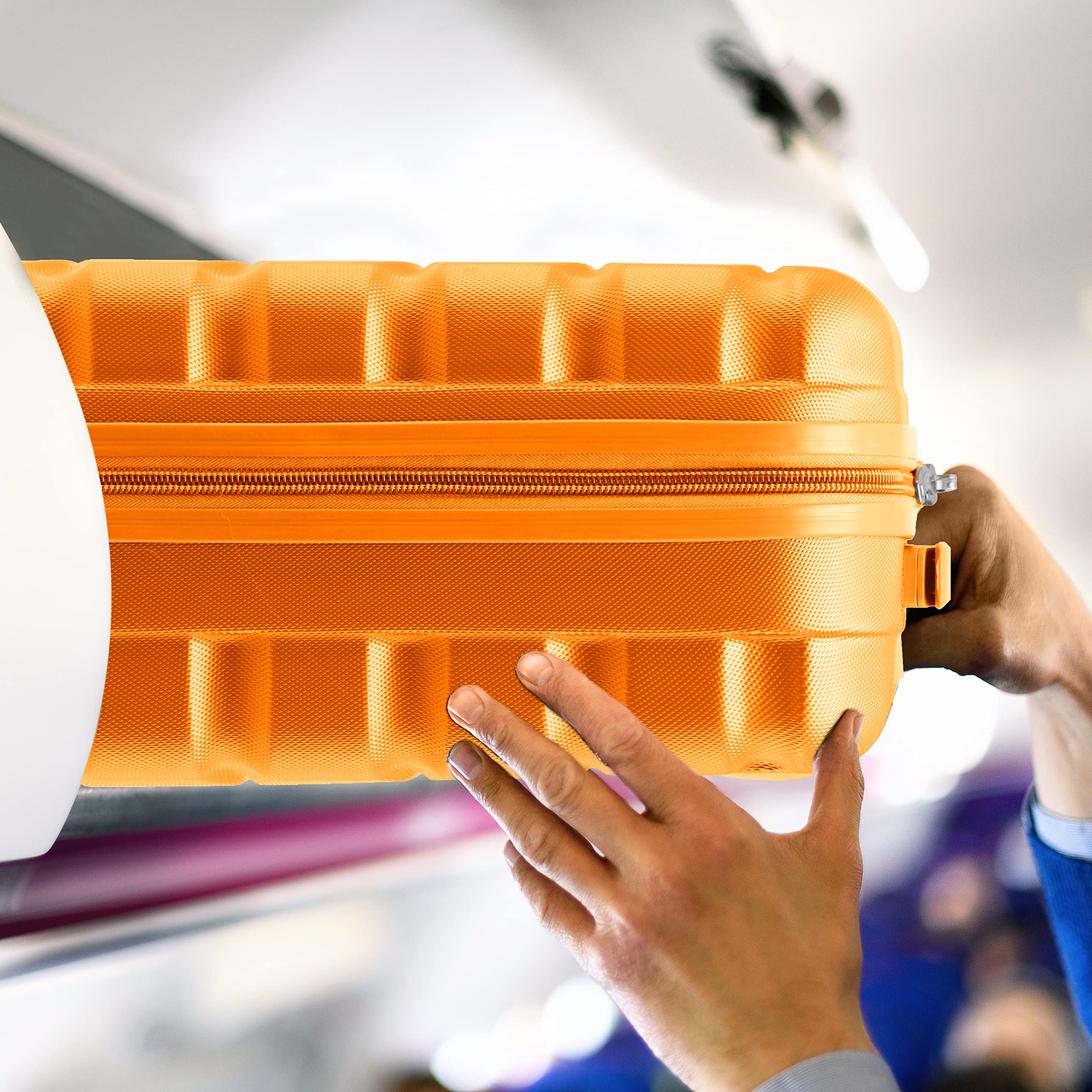 Flight Knight ABS 3 Tailles Valise Legere Compatible avec Air France, Hop! easyJet, RyanAir Et Bien d'autres! Bagage a Main 55x35x20 cm Et Bagage en Soute Grande avec 4 Roues.