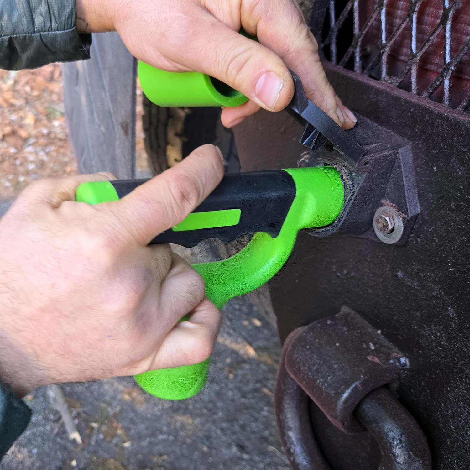 7-Way Round Tractor-Trailer Terminal Chaser™ Brush - Heavy-Duty Ergonomic Handle (Patent-Pending) with Precision Scrubber Brushes for 7-Way Round Pin (J560) Trailer Terminals