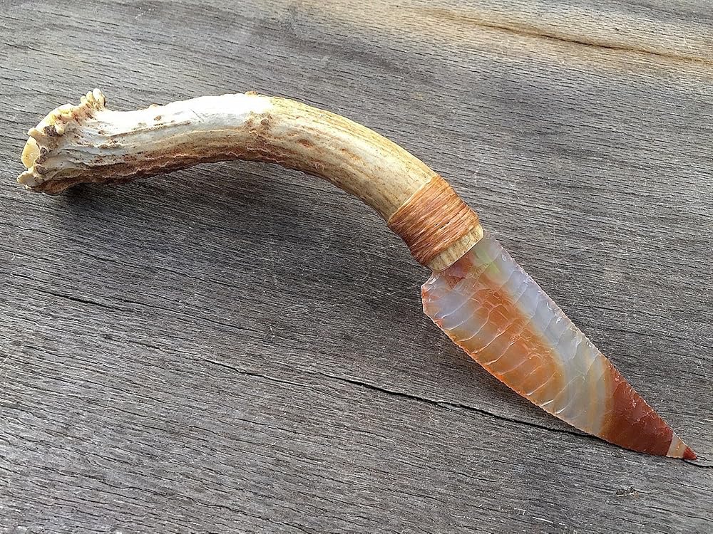 FLINTKNAPPED KNIVES, Brazilian Agate Knife Handmade Products