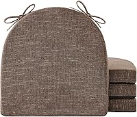 Vista 20 de IPYNBAP Cojines para sillas de comedor con lazos y funda extraíble, cojines para sillas de comedor y cocina con parte inferior antideslizante