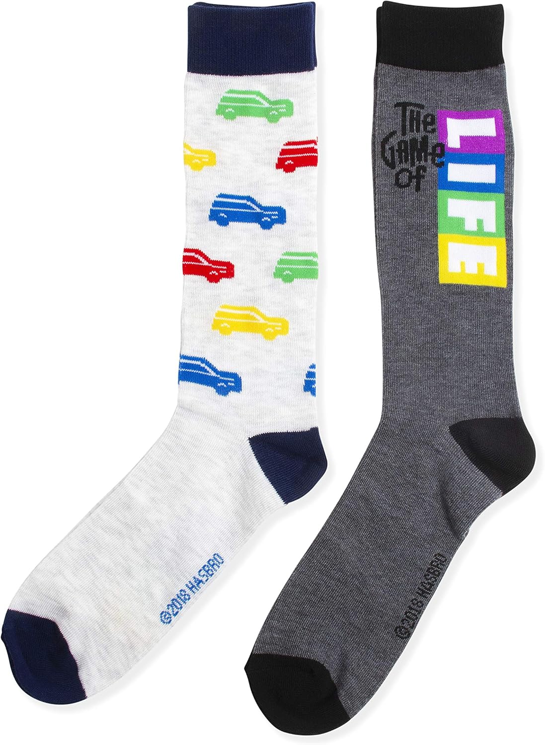 mens Hasbro Board Games Single Crew Casual Sock, The Game of Life-grey, 10 13 US - Image 5