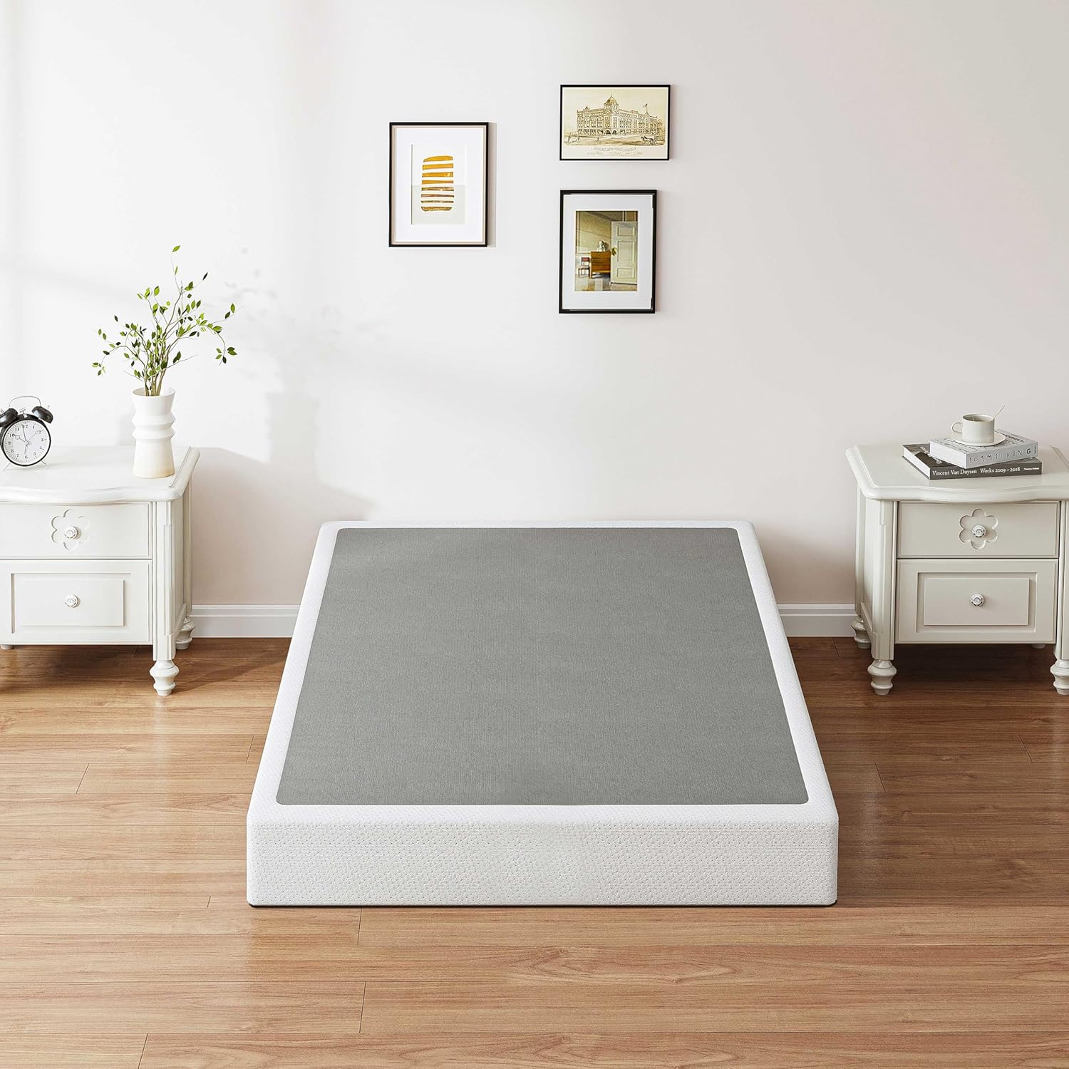 ZIYOO Twin Box Spring and Cover 9 Inch High Profile Metal