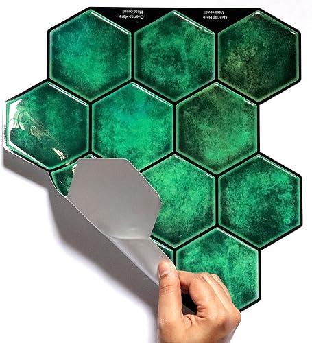 Miniatura 3 de MOSAICOWALL Azulejos autoadhesivos para despegar y pegar, azulejos de vinilo de gel de poliuretano para pared 3D para decoración del hogar, pegar en