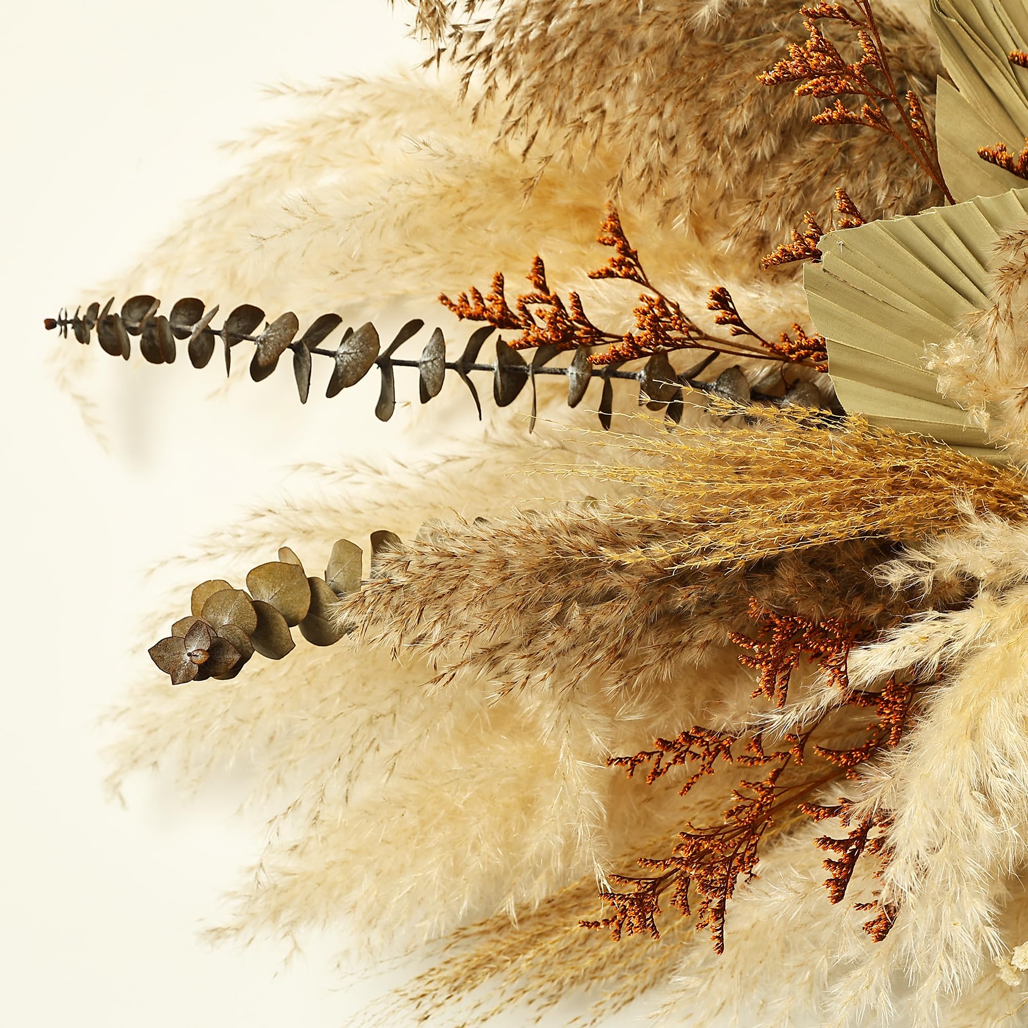 1 guirlande d'herbe de la pampa séchée bohème – Décoration murale florale neutre pour chambre d'enfant, cérémonie de mariage ou décoration d'intérieur rustique (grâce terre)