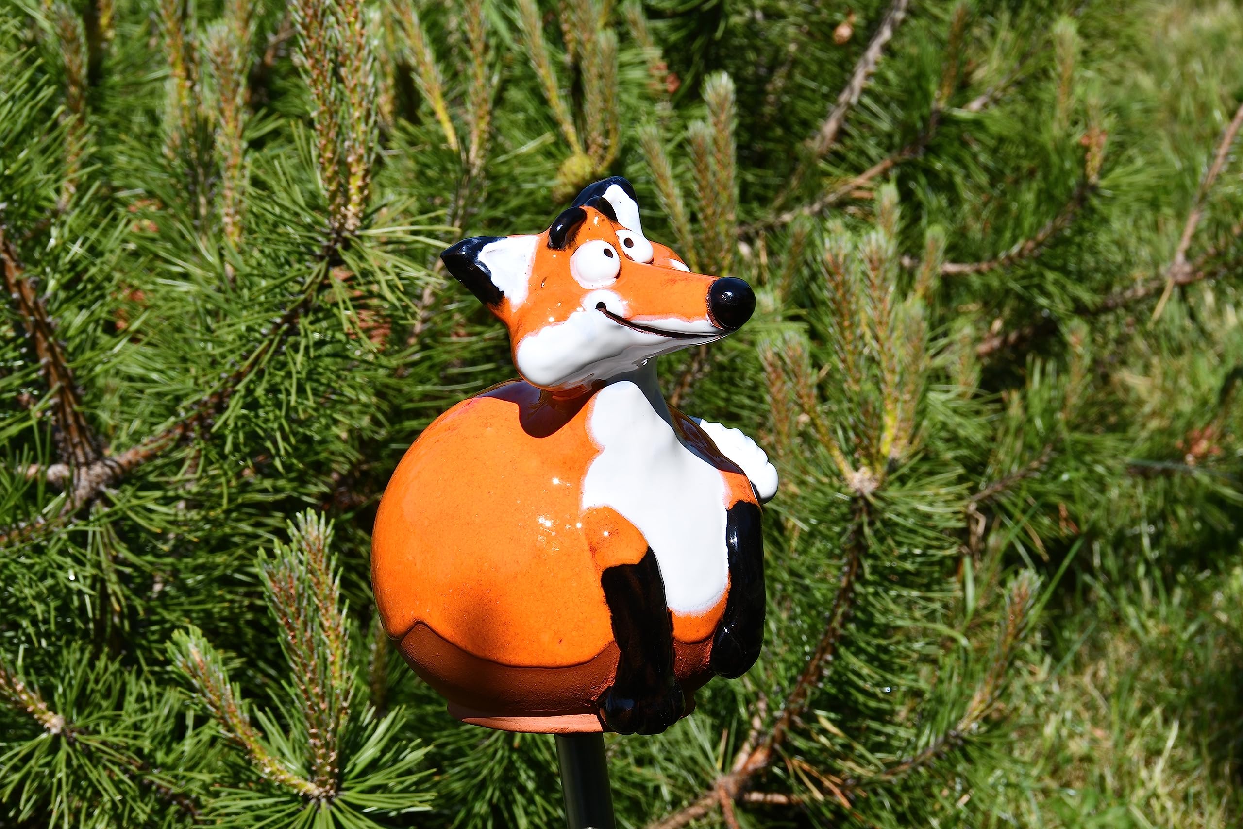 ceramica decorazione statua da esterni per giardino e casa 'Fox' H17 CM. Fatto a mano