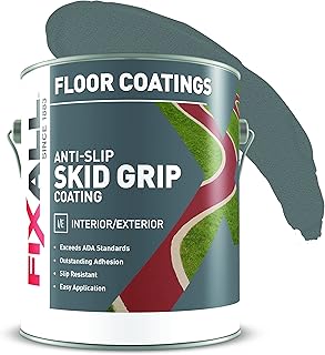 FIXALL Skid Grip Anti-Slip Coating, 1 Gallon, Slate, Exceeds ADA Standar...