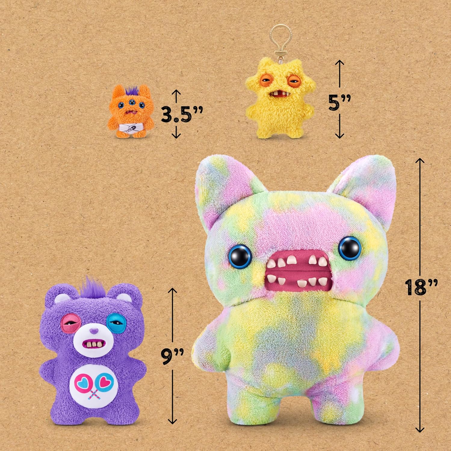 Fuggler Care Bears 9-Inch Plush Toy (Share Bear) by ZURU – Funny Ugly Monster Stuffed Animal with Human-Like Teeth, Collectible Plush for Kids, Tweens, Teens, Adults & Crossover Fans