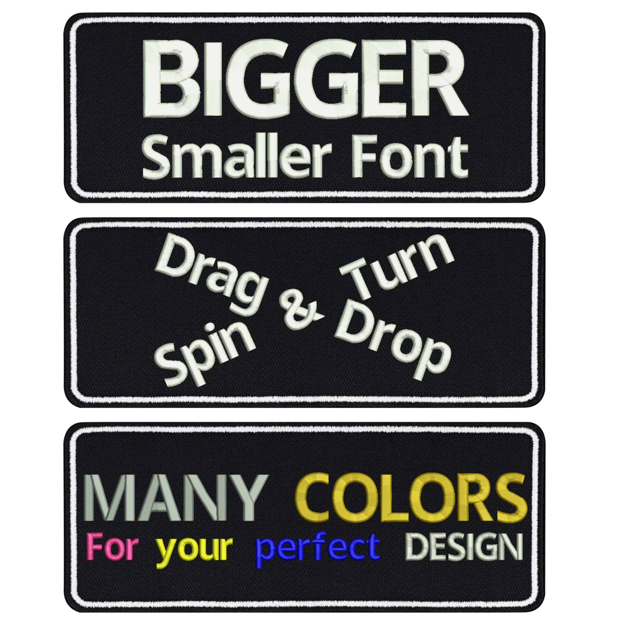 Patch Velcro Personnalisé Instagram 125x25 Mm - Écusson Brodé Nom Ou Pseudo, Fermeture Velcro, Idéal Influenceur