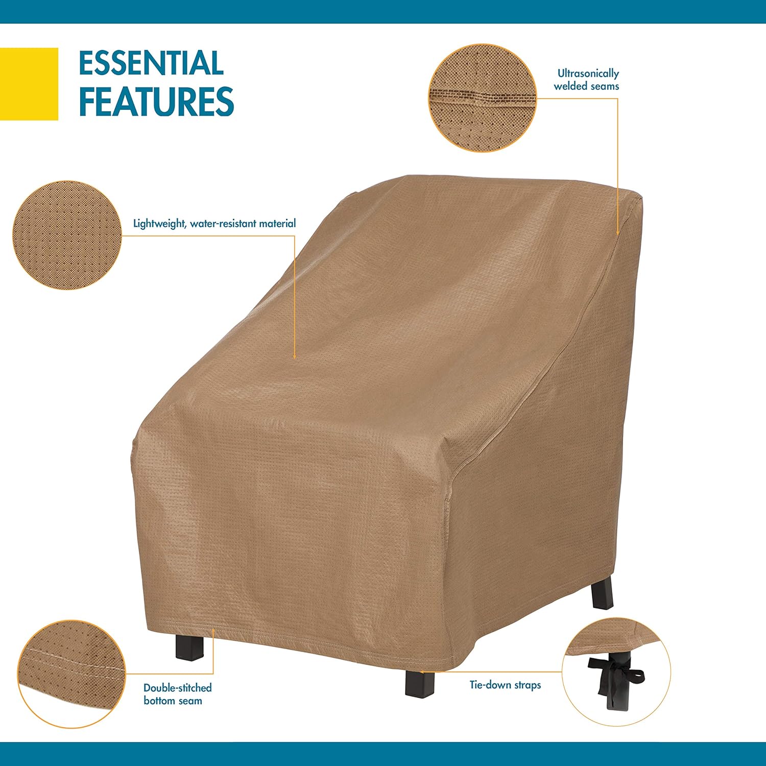 Duck Covers Essential Water-Resistant 32 Inch Patio Chair Cover : Patio, Lawn & Garden