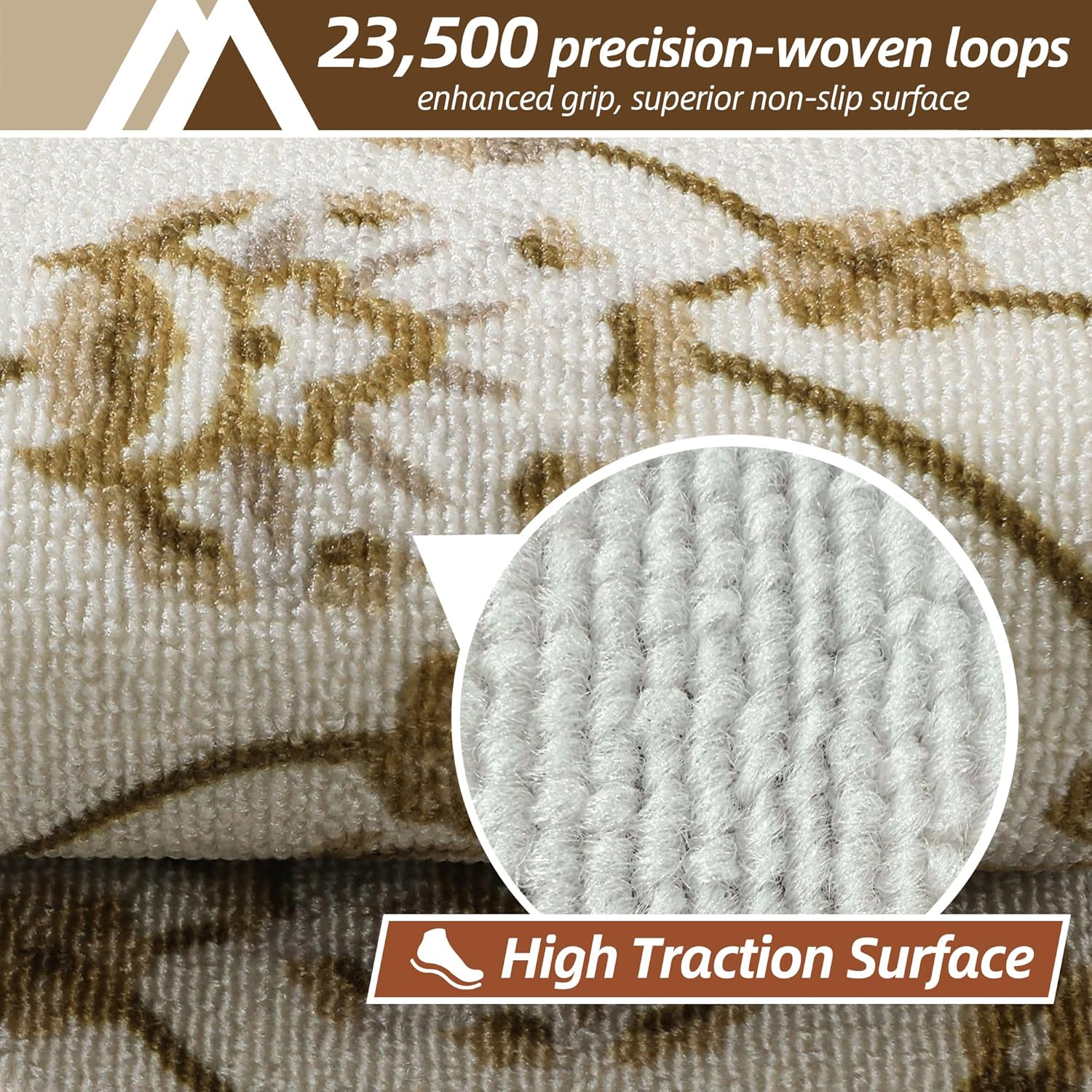 COSY HOMEER-Stair-Treads-for-Wooden-Steps Washable Indoor Stair Treads Non Slip 8" X 30" Soft Stair Carpet Treads Reusable Peel and Stick Stair Runner Rug for Kids, Elders and Pets 15pcs